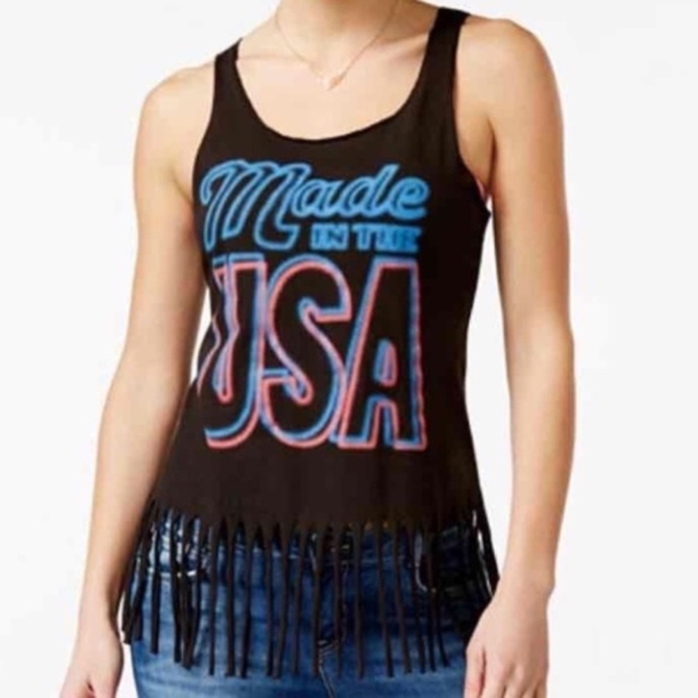 LAST ONE! New Made In the USA Fringe Tank Top